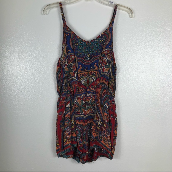 Angie Pants - Angie Boho Mini Pockets Romper Size L